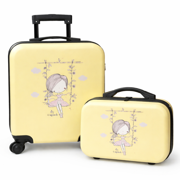 Kids 2-Piece Hard Shell Luggage Set- (Suitcase + Vanity Case)
