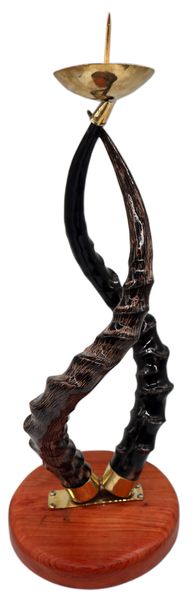Springbok Horn Decorative Ostrich Holder and Curio