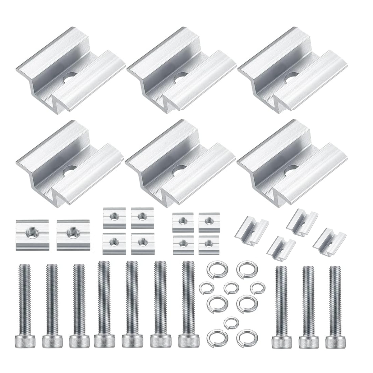 10Pcs Solar Panel Mounting Clamp Solar Panel Middle Clamp Fixed Accessories