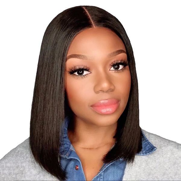 12 Inch 3X3 Closure Brazilian Wig