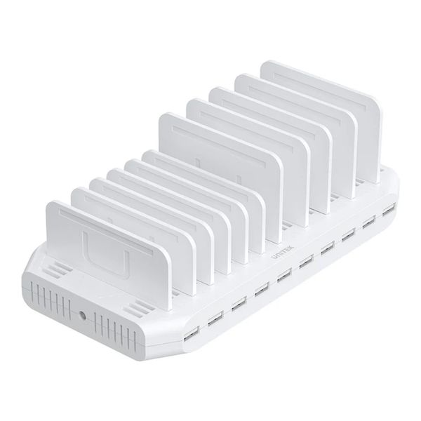 Unitek 60W 10 Port USB Charging Station is compatible with Tablets &amp; phones