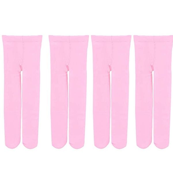 4-Pack Pink Dance Tights for Girl Children for Ballet &amp; Dance (Ages 4-7)