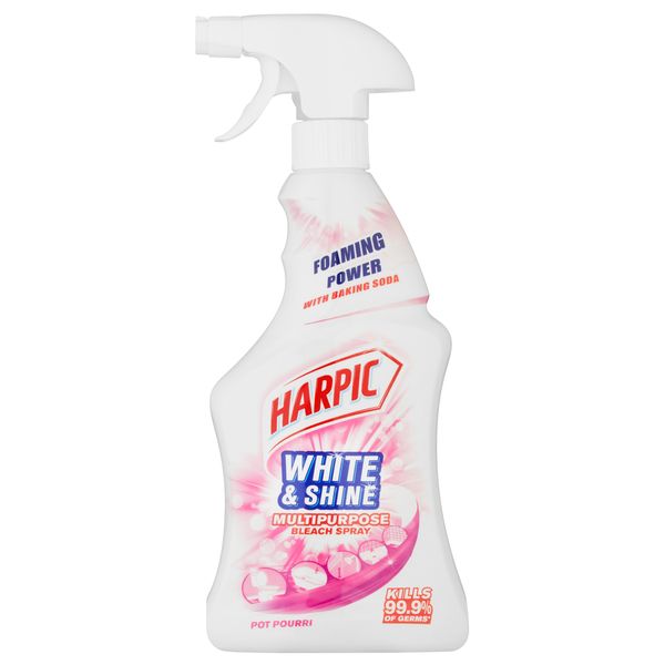 Harpic 500ml, White &amp; Shine, Multi Purpose Bleach Spray Cleaner, Pot Pourri