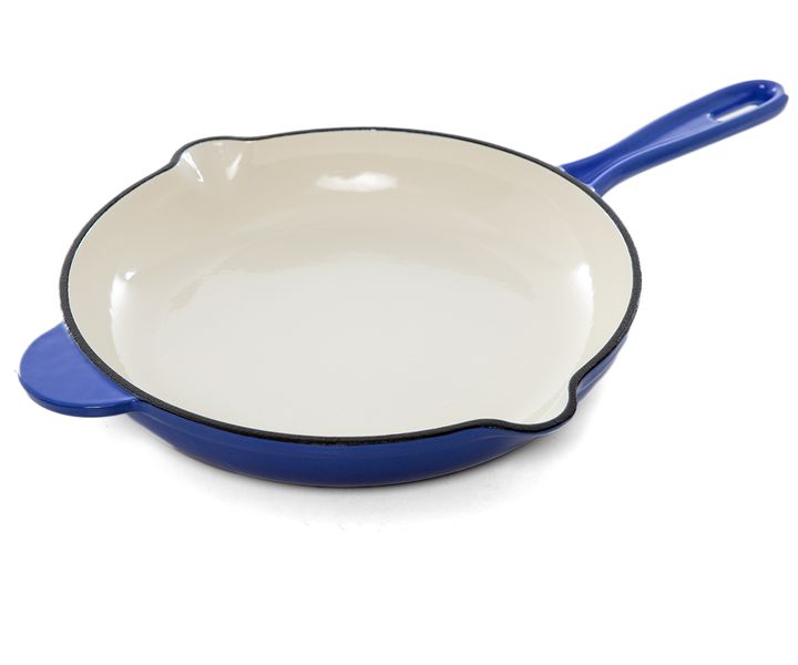 George &amp; Mason - 26cm Cast Iron Frypan - Blue Enamel
