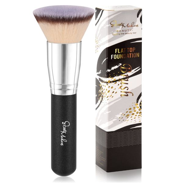 Single Flat Makeup Foundation Brush (black)