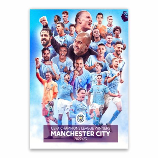 UCL Winners Manchester City Poster - A1