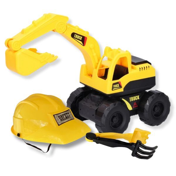 TEETO TOYS - Construction Excavator Toy Truck Set - Toy Car - Toys for Boys - 3-Piece