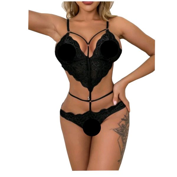 Floral Lace Cut -Out Teddy Bodysuit