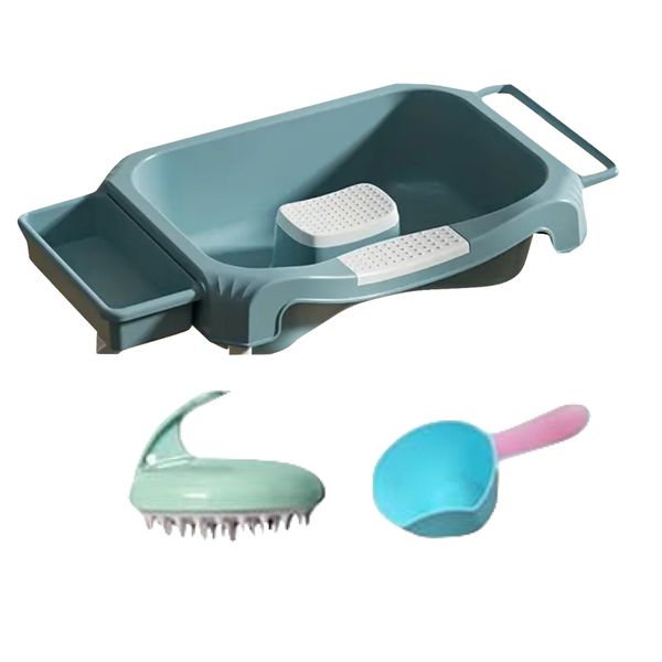 Health Flat-Laying Shampoo Artifact Basin With Storage Tank - 65cm