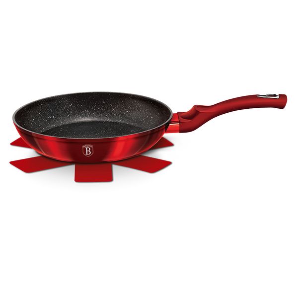 Berlinger Haus 28 cm Marble Coating Fry Pan Burgundy Metallic