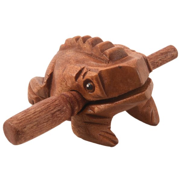 Carved Croaking Wood Percussion Sound Frog Tone Block Toy