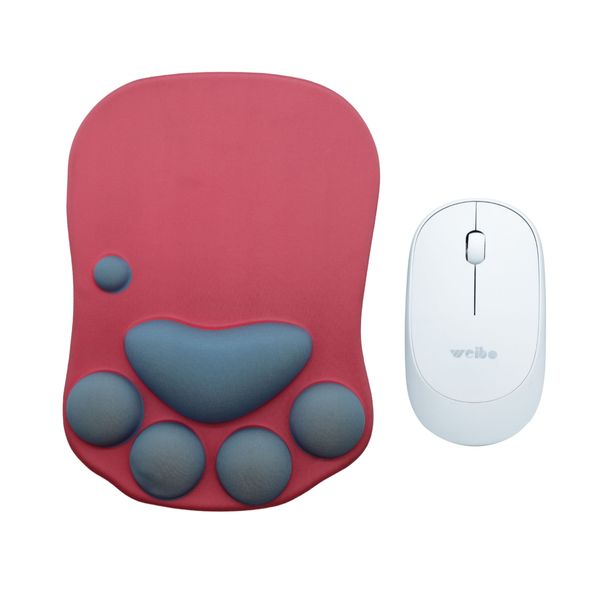 Ergonomic Puppy Paw Mouse Pad and Wireless Mouse