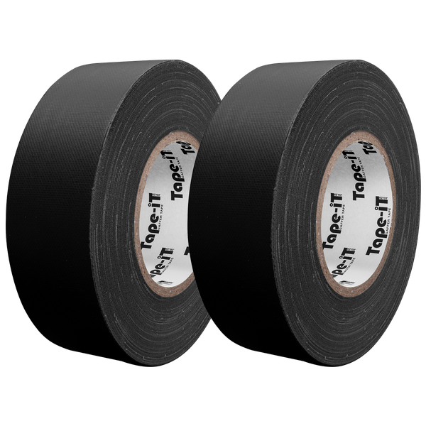 Tape-iT 2 Pack of Black Gaffer Tape Rolls 48mm x 50m | Ti4850BG2