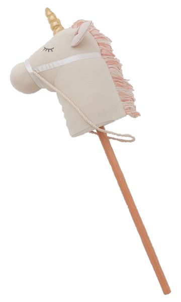 Light Beige Unicorn Hobby Horse (70cm)