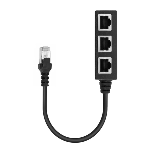 RJ45 One Male To Three Female Extension Line