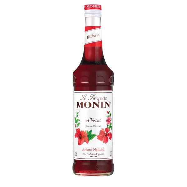 MONIN Premium Hibiscus Syrup 700ml for Cocktails and Mocktails