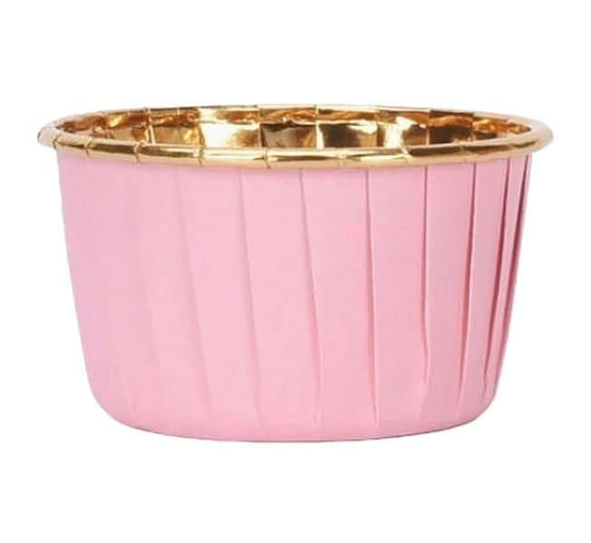 100 Pieces Golden Oilproof Cupcake Liners Baking Paper Cases