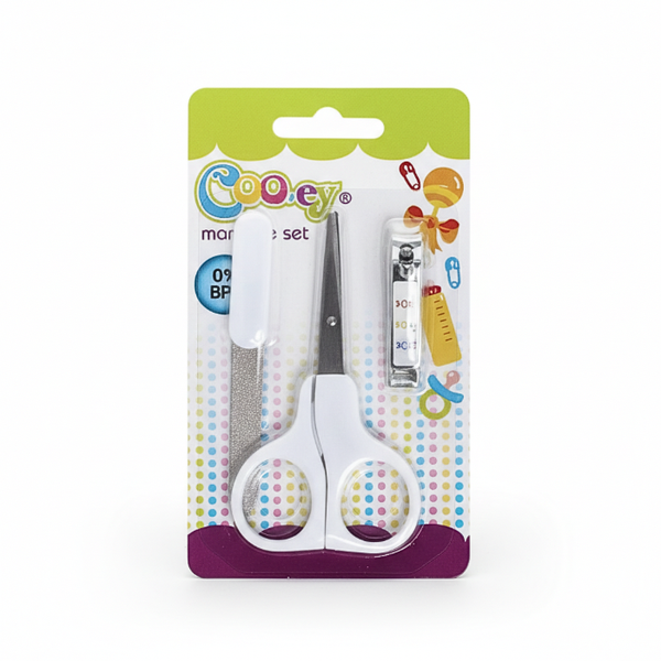 Baby Manicure Set in clean white 3 pce