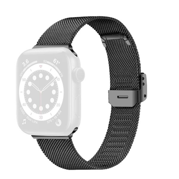 Milanese Band with Mechanical Clasp for Apple Watch- 38mm/40mm/41mm- Silver