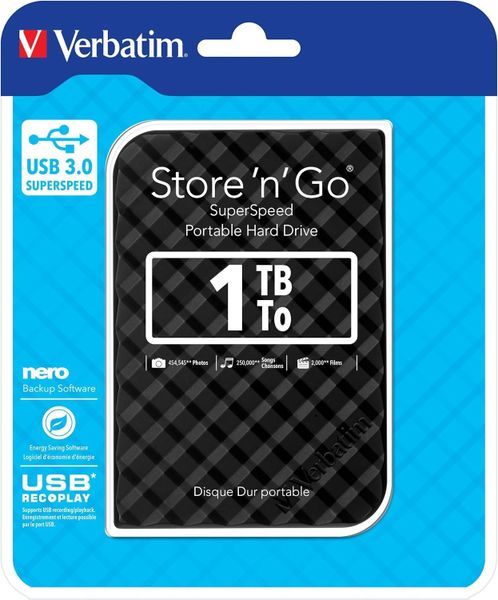 Verbatim - 2.5 USB 3 Hard Drive Gen 2 1TB
