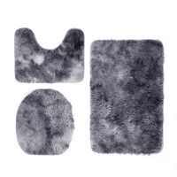 3 Piece Toilet Seat & Bathroom Mats Set