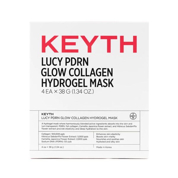 KEYTH - Lucy PDRN Glow Collagen Hydrogel Mask (4 Sheets × 38g)