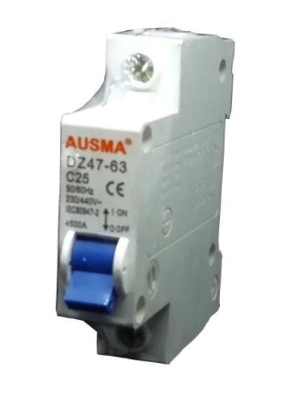 3 x Ausma Din Rail Circuit Breaker 1p 25A