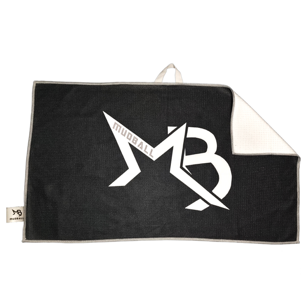 Mudball Golf Quick Dry Waffle Tour Golf Towel - White