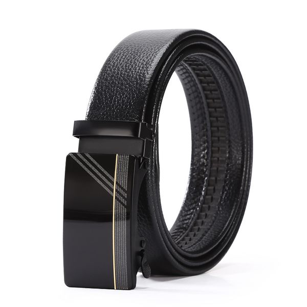 Mirror Cool Automatic Buckle Men Business Casual Belt Holiday Gift Box Set