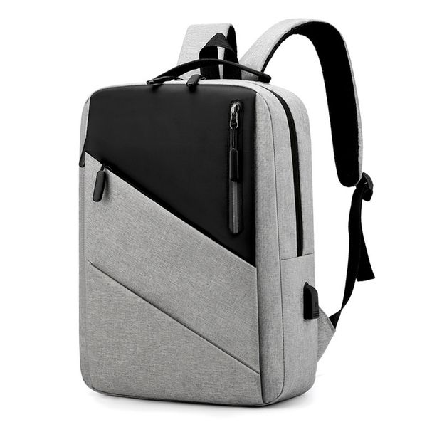 15.6 Inches Laptop Backpack with USB Charging Port-Grey
