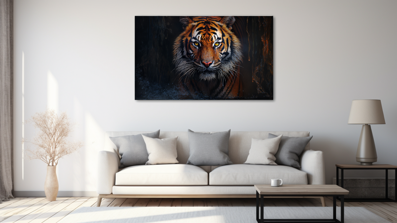 Canvas Wall Art - Fierce Bauty Tiger abstract - HD0589