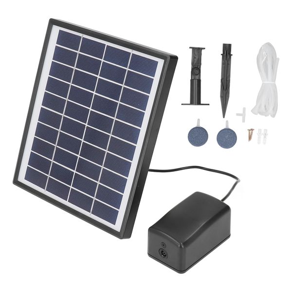 6W Solar Fountain Pump w/Bubble Stone 10V
