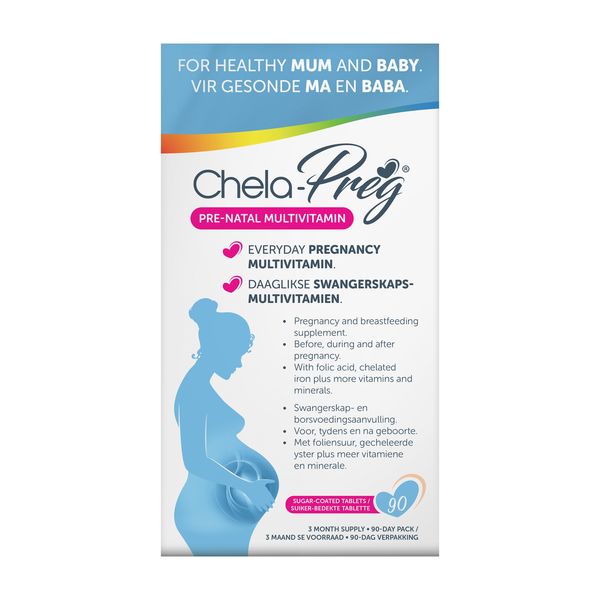 Chela Preg Prenatal Tablets - 90's
