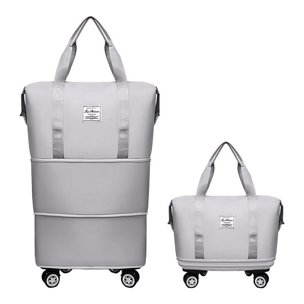 Rolling Duffle Bag with Wheels, Expandable Foldable Duffle Bag for Travel