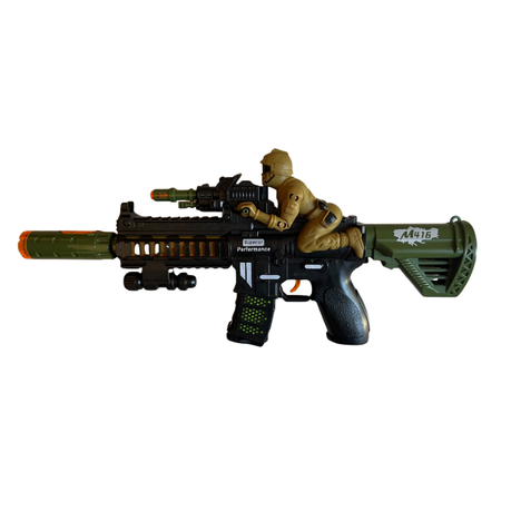 Acousto-Optic Electric Submachine Toy Gun with Lights & Sound Effects Image