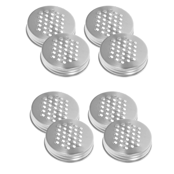 8Pcs 70Mm Mason Jar Metal Grater Lid Shredder Lid For Mason Jar