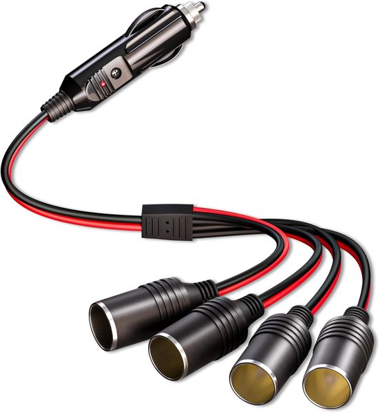 Car Cigarette Lighter Splitter 1 to 4 12V 24V Power Charger 4 Way Socket