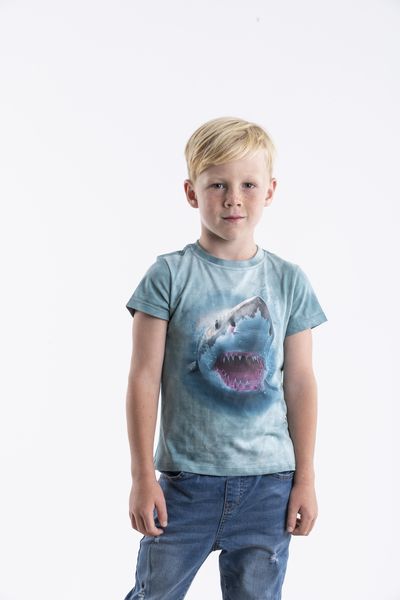 Kool Africa - Blue Animal Dyed T-Shirt - Tweens - Shark - For Boys &amp; Girls