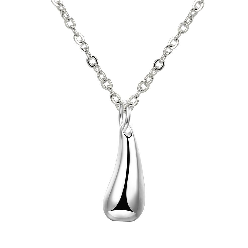 PENELOPE SILVER TEAR DROP PENDANT NECKLACE