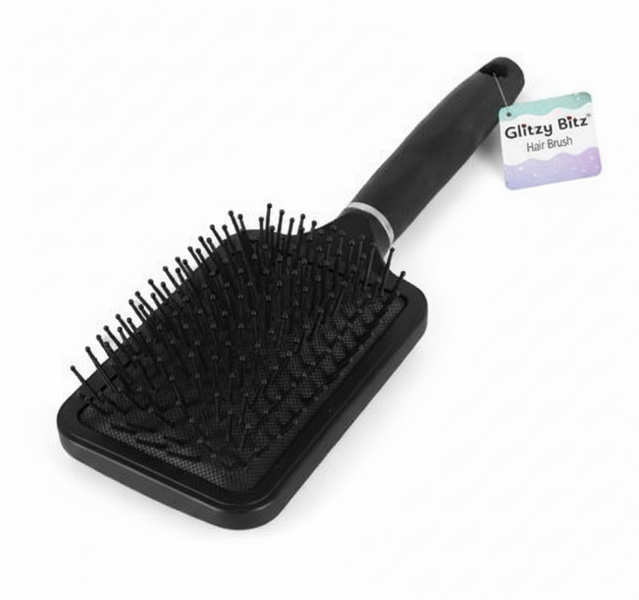 Detangling Hair Brush Black Paddle Wide 24.5 cm for All Hair Types