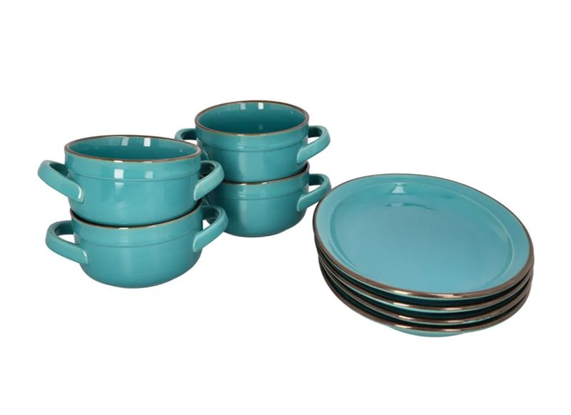 Ceramic Serving Platter And Bowl Set 8 Pieces