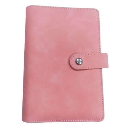 A6 Lizard Leather Binder Wallet Pink