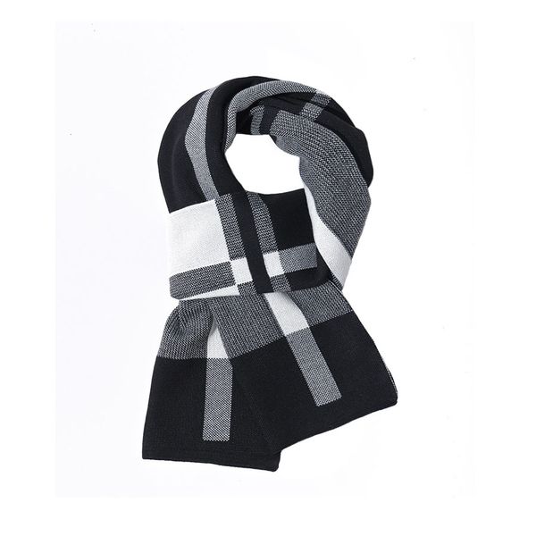 High-End Fashion Trend Vertical Stripes Imitation Cashmere Men's Scarf