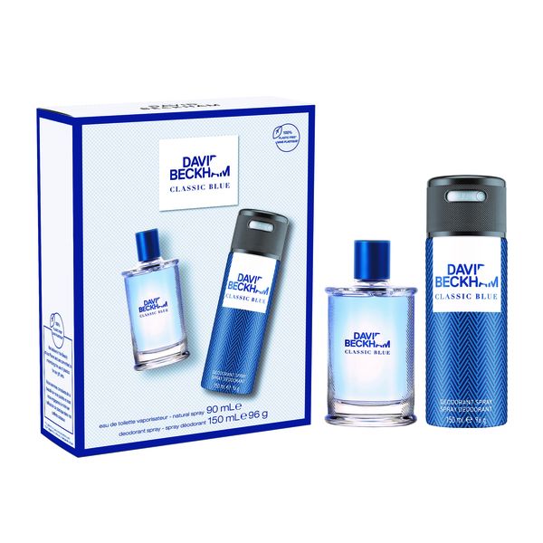 David Beckham - Classic Blue Eau De Toilette 90Ml &amp; Deodorant Spray 150Ml