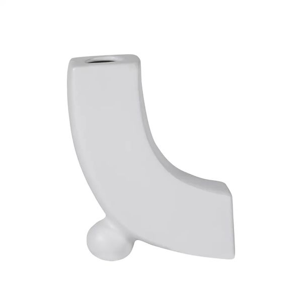 Nordic Minimalist Smooth U Round Shape Porcelain Vase