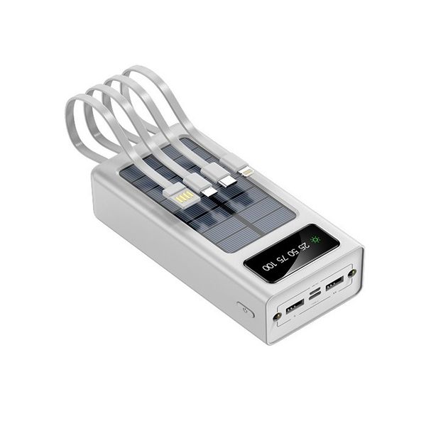 Yosonda 4 in 1 Solar Charging Treasure 20,000mah-White