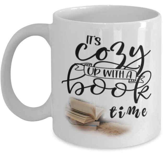 Cozy Up With A Book Time Christmas Birthday Reader Gift Mug