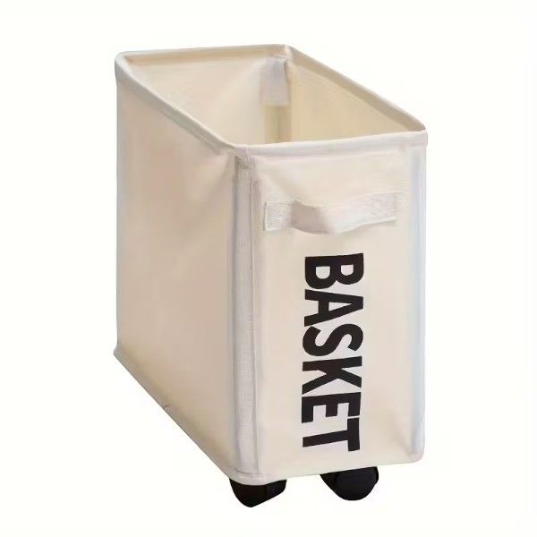 Rolling Storage Basket Organizer - White