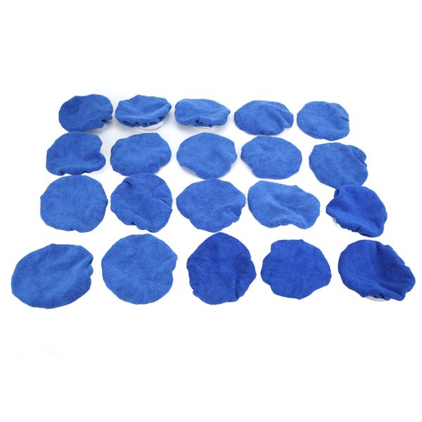 Car Polishing Bonnet Pads 20 Pieces Microfiber 5 - 6in