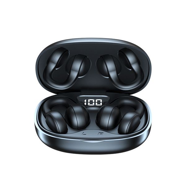 Apauls Open-Ear Earbuds, Clip-On Headphones,Powerful Bass, Hi-Res